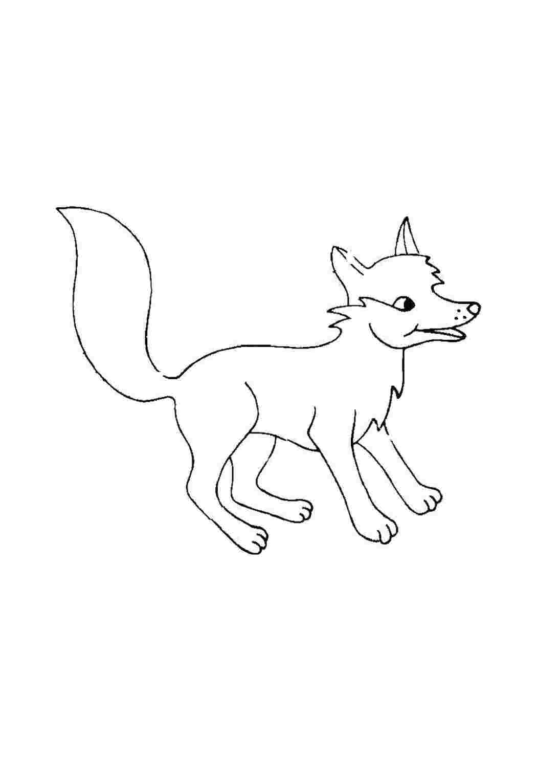 Раскраска лиса