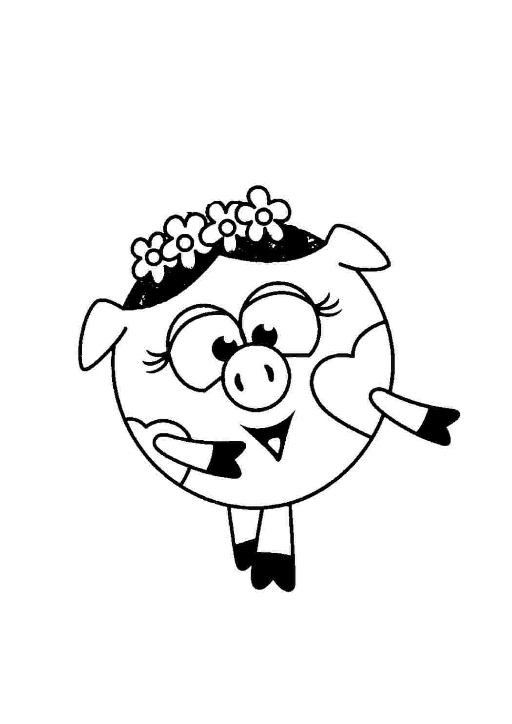 Раскраска Качественные раскраски всех героев из мультфильма про смешариков