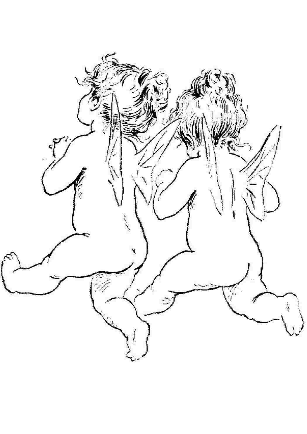 Раскраска Ангелочки