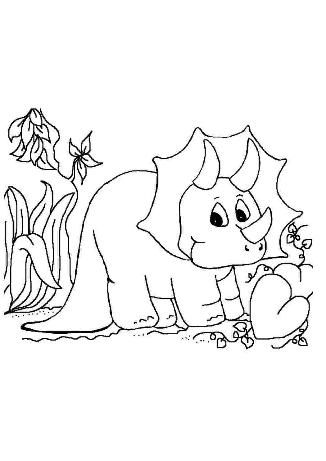 Раскраска Трицератопс