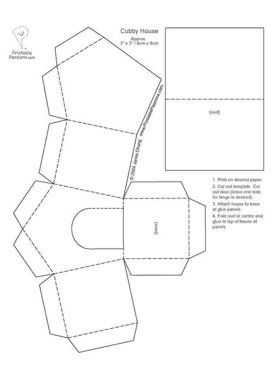 Раскраска дом из бумаги3
