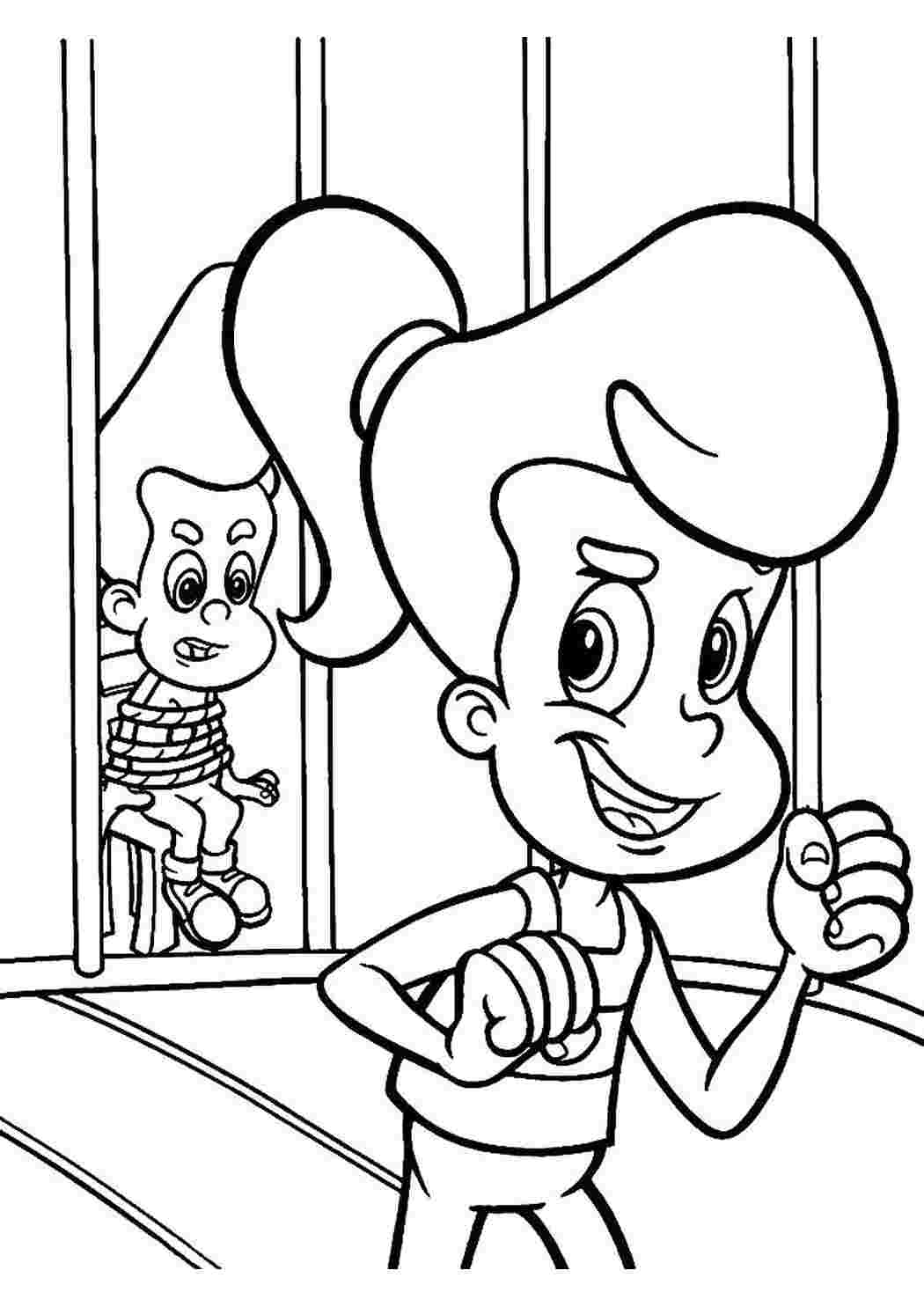 Раскраска Синди похитила Джимми