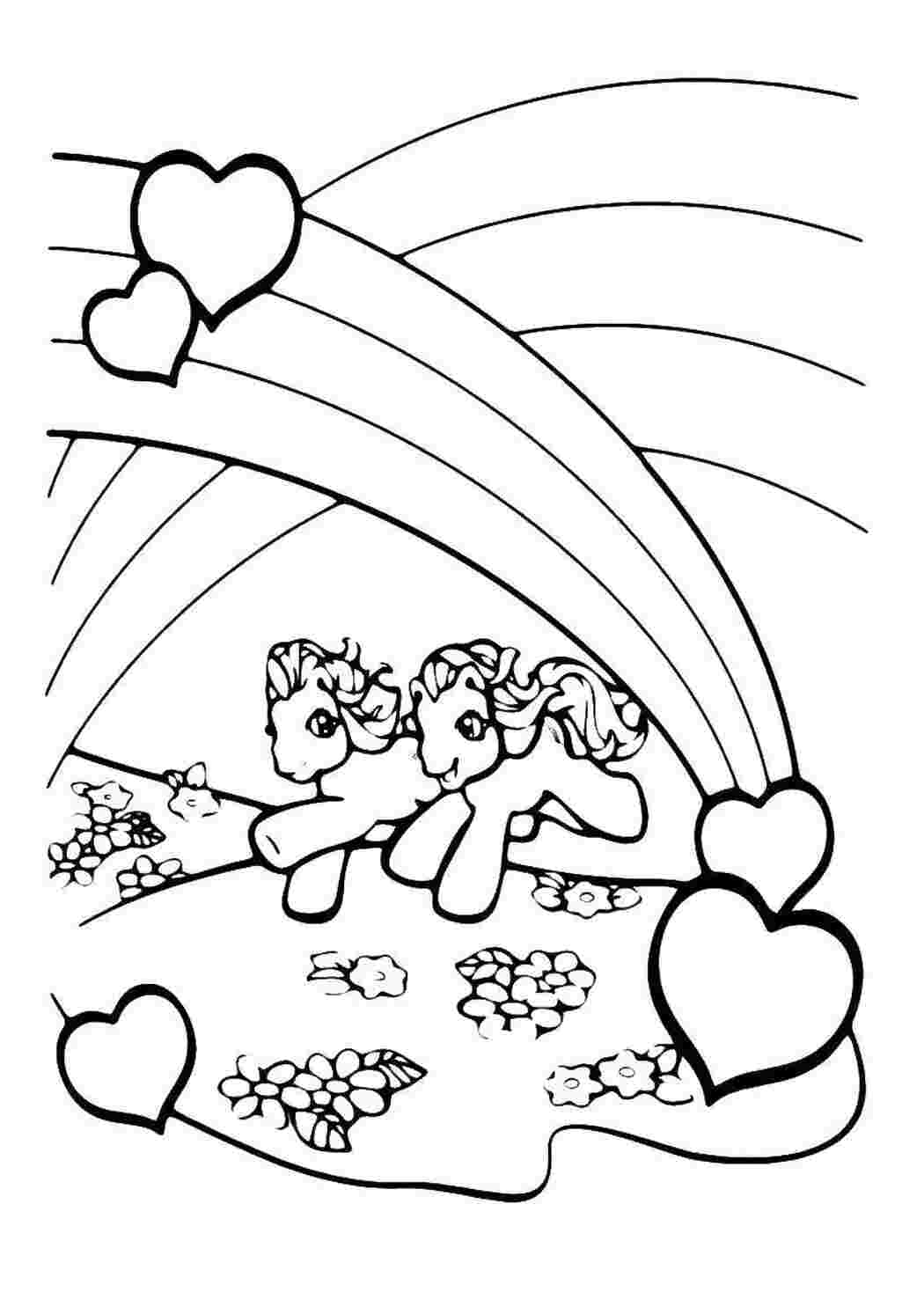 Раскраска Пони