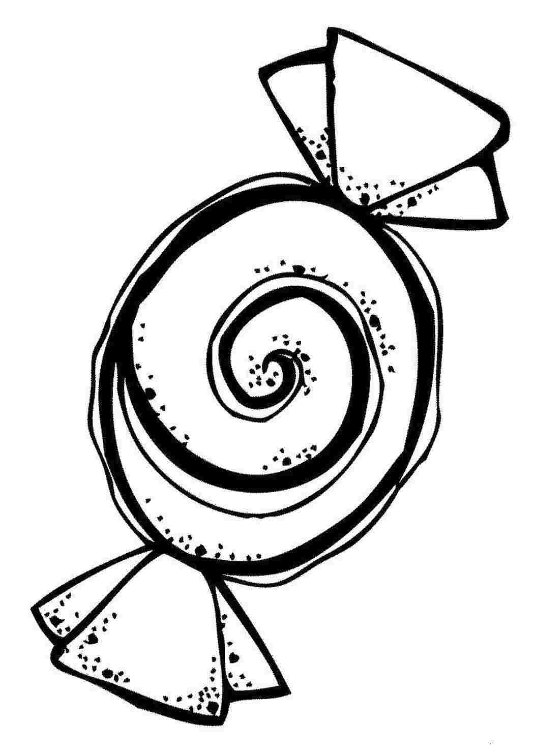 Раскраска Конфетка