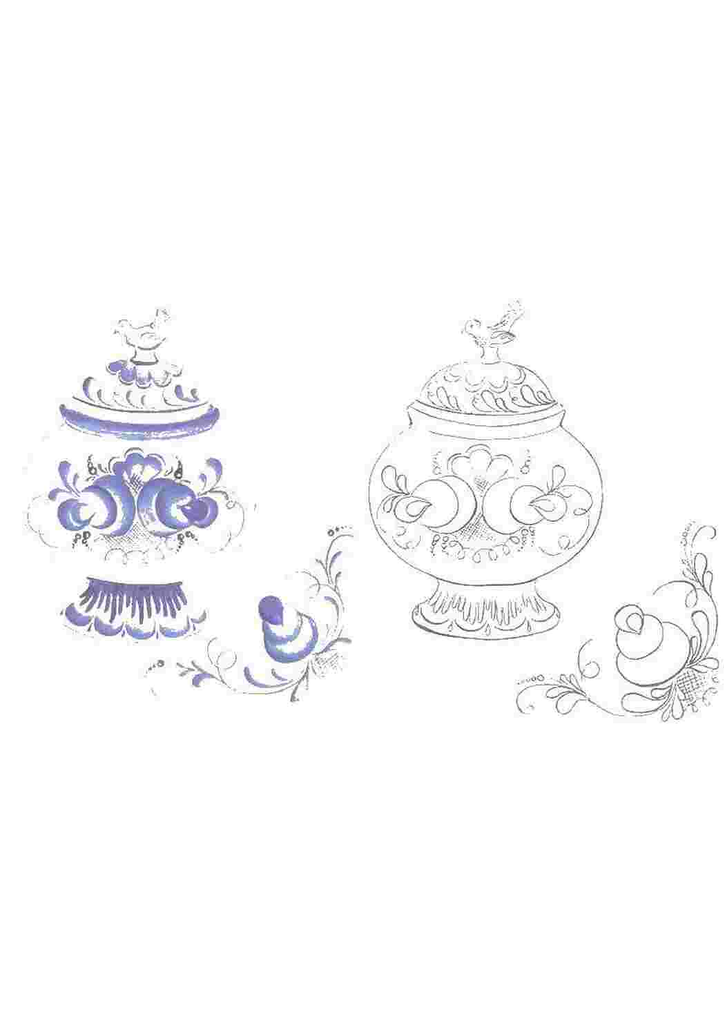 Раскраска Посуда