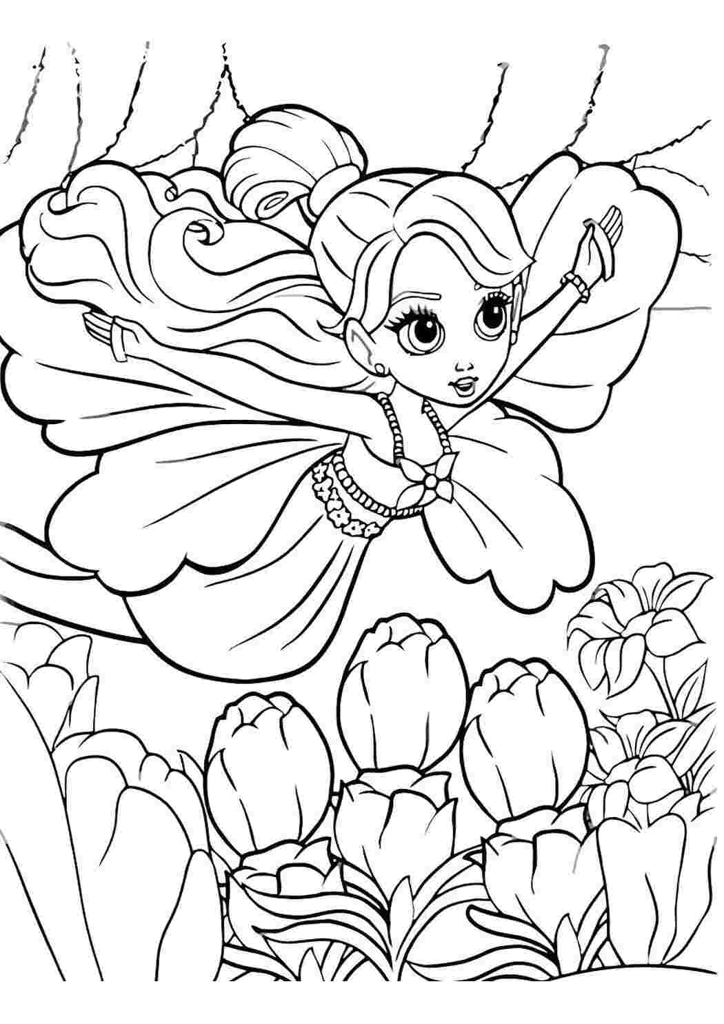 Раскраска Дюймовочка