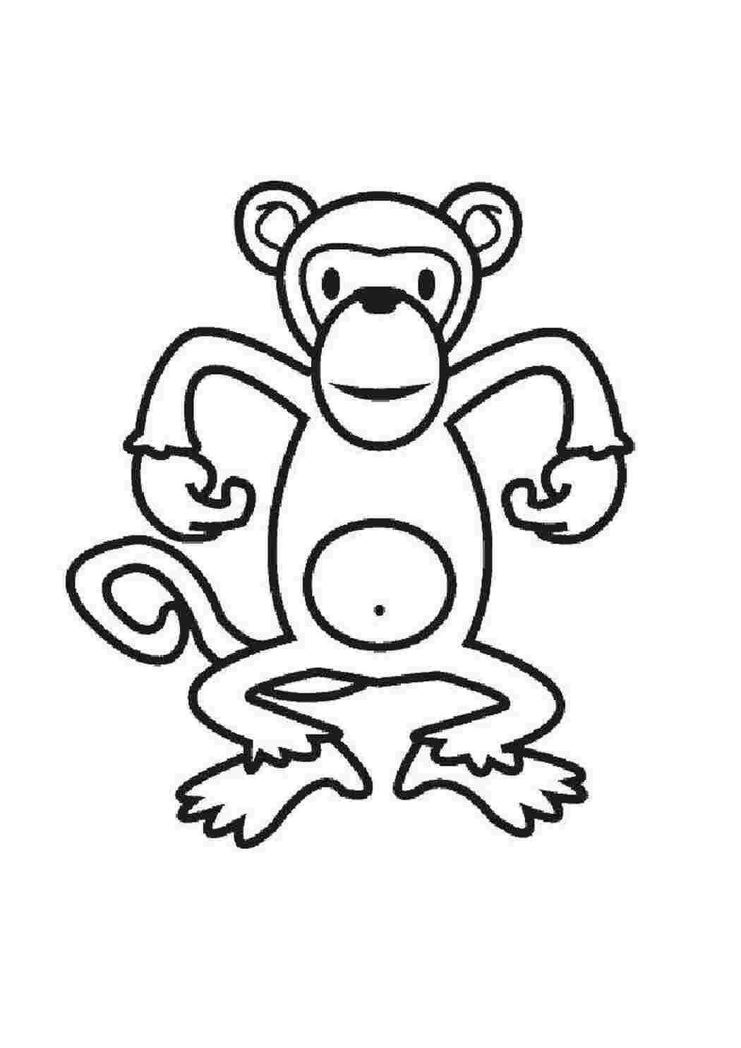 Раскраска Обезьяна