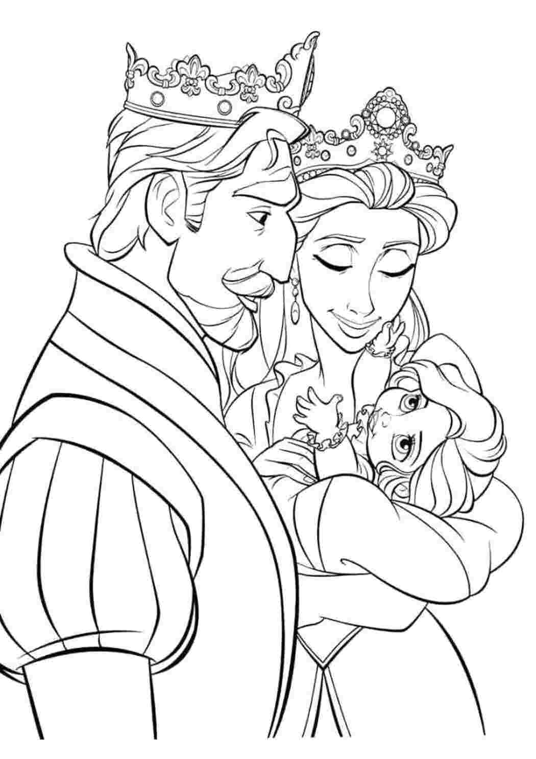 Раскраска мальенькая Рапунцель