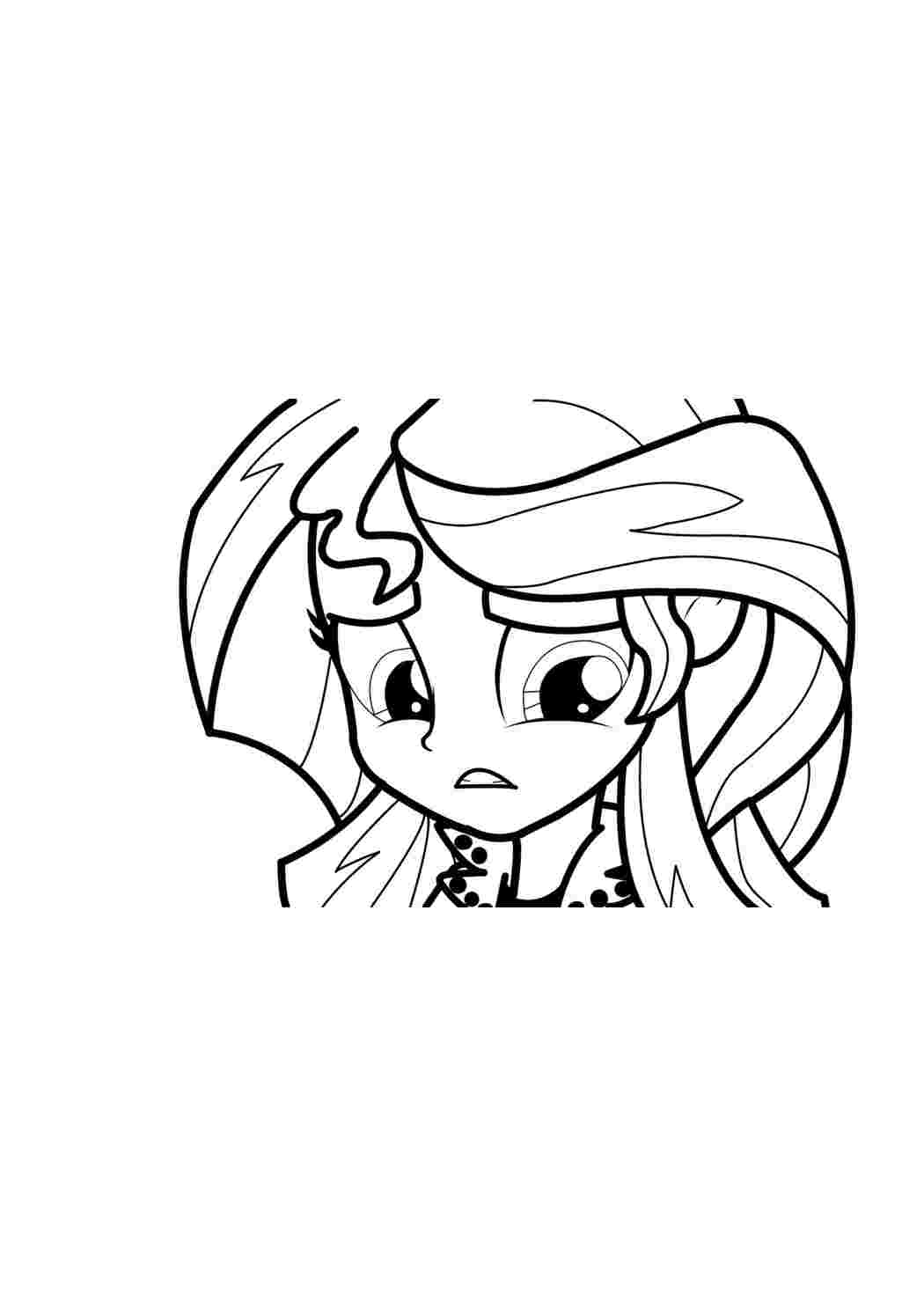 Раскраска  Сансет Шиммер