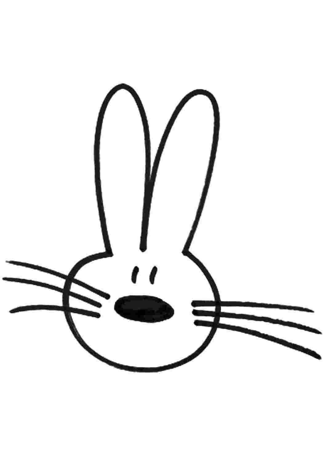 Раскраска Мордашка зайца