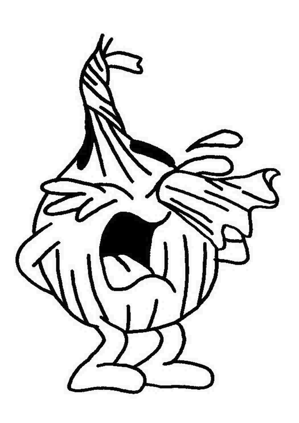 Раскраска Раскраски овощи. луковица