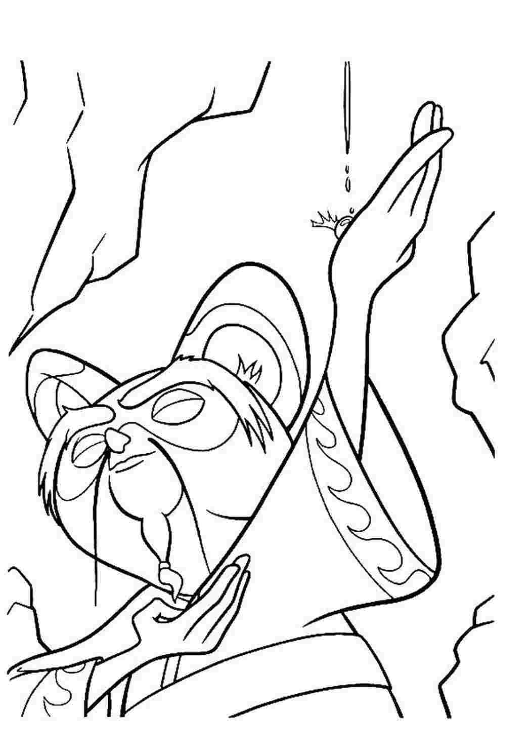 Раскраска Мастер. Кунг-фу панда