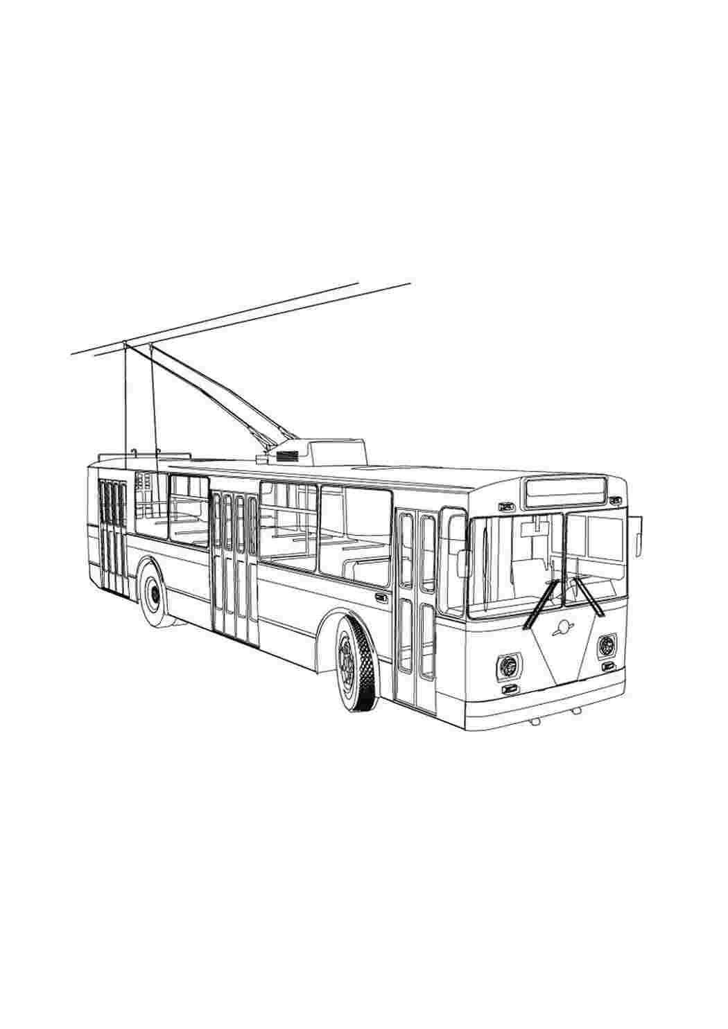 Как нарисовать троллейбус