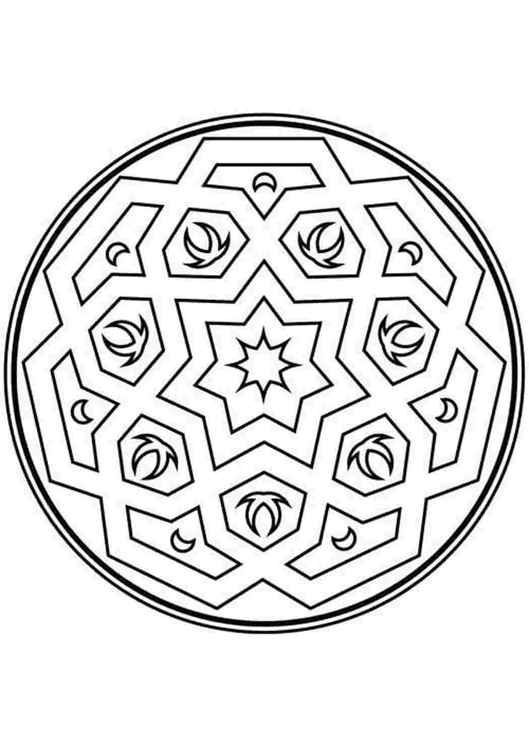 Раскраска Восточная мандала