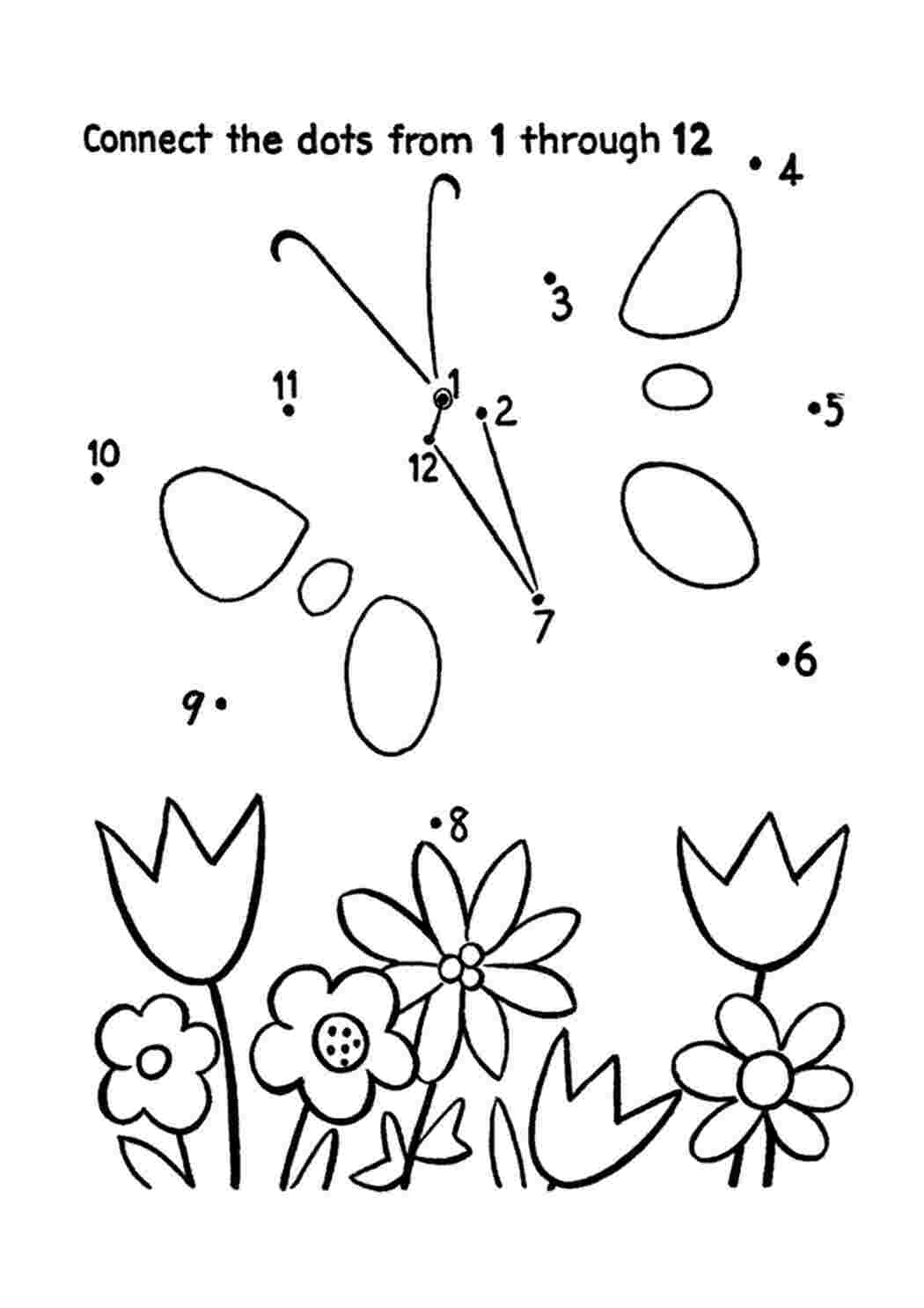 Соедини цветок по точкам и раскрась. Задания на тему цветы. Развивающее занятие цветы. Рисование по точкам цветы. Цветы дорисовать для детей.
