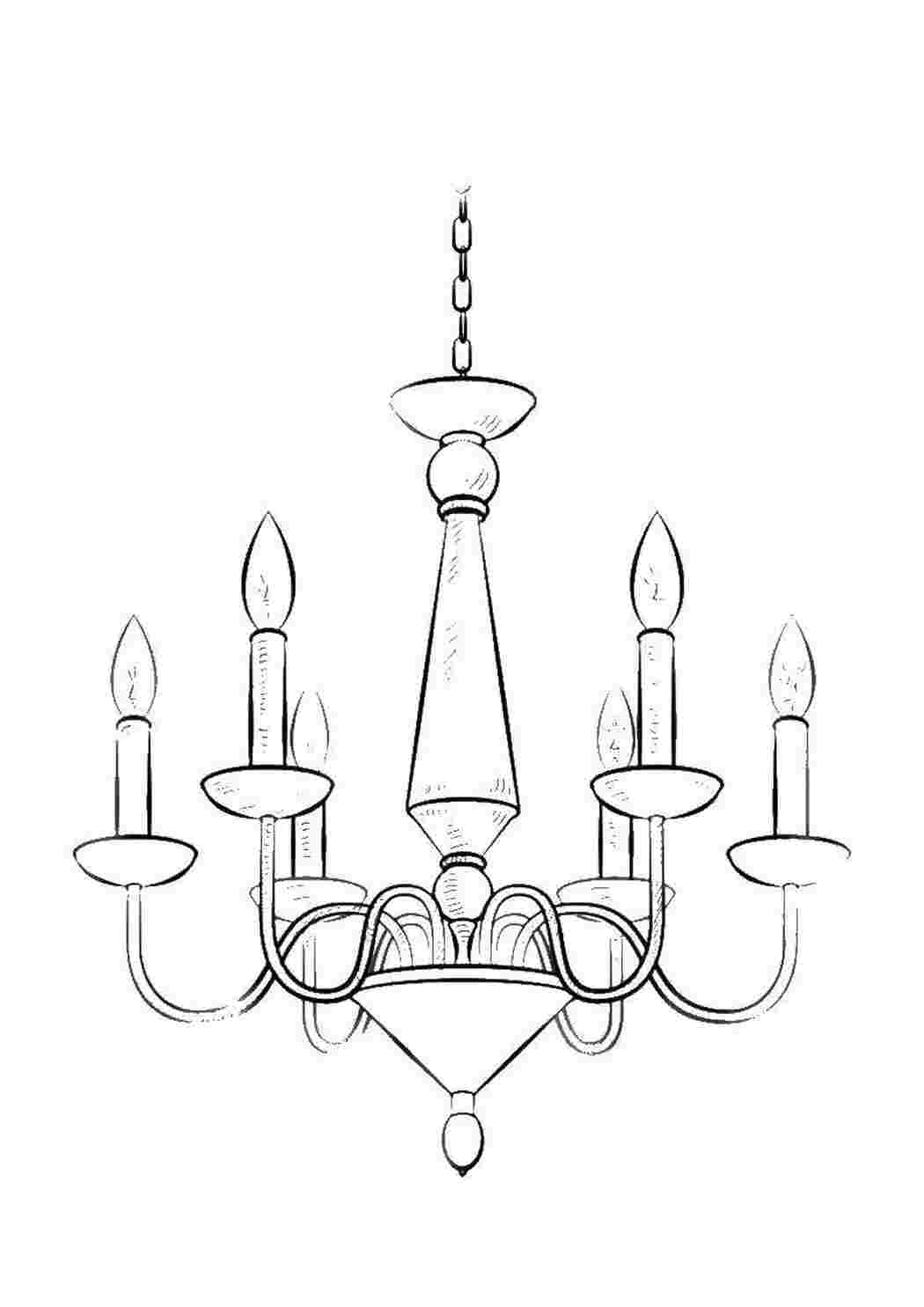 Раскраска Люстра