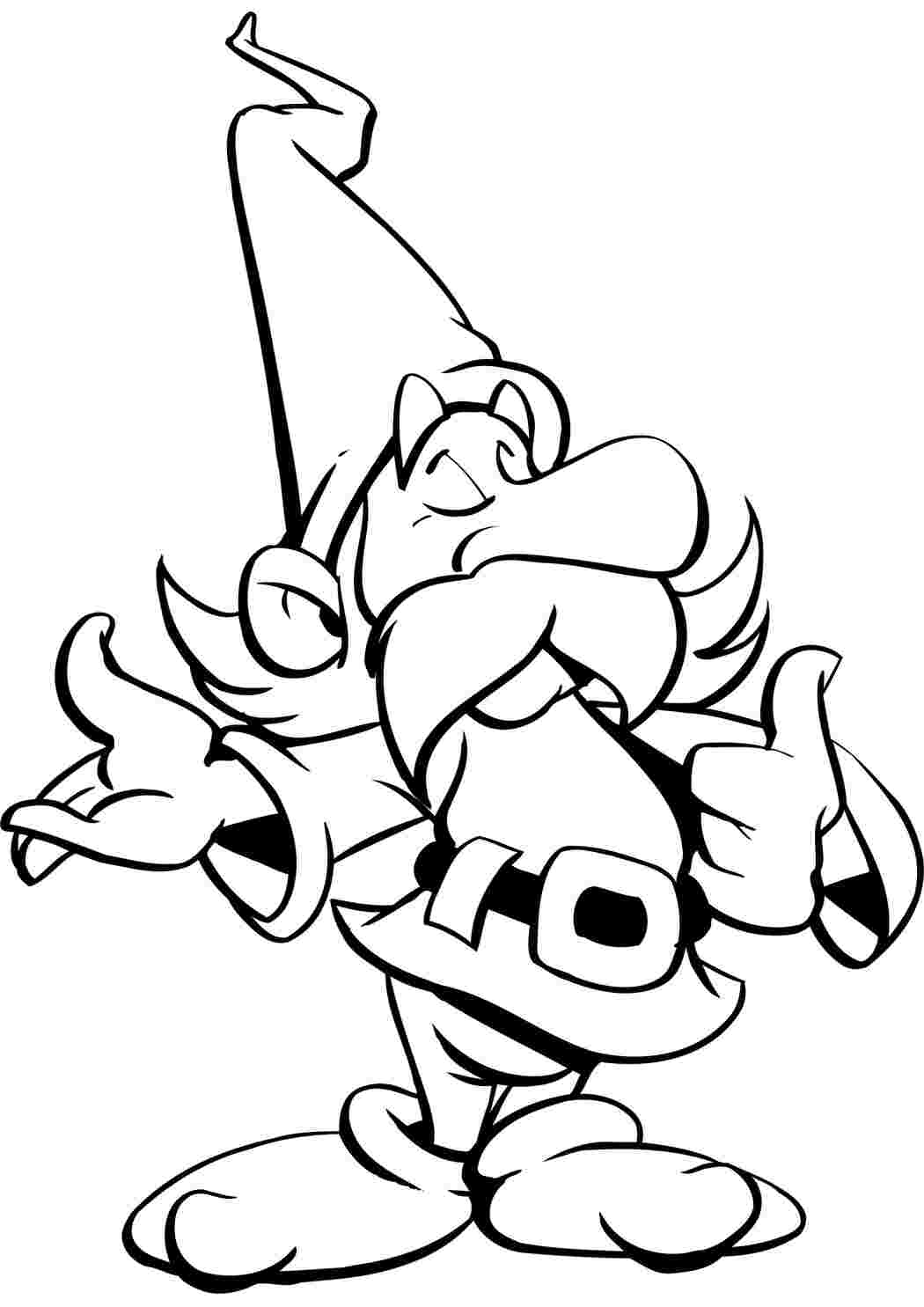 Раскраска разукрашка гном