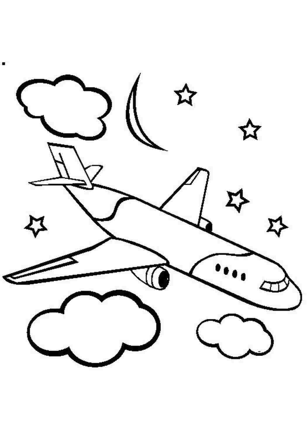 Детский рисунок самолет
