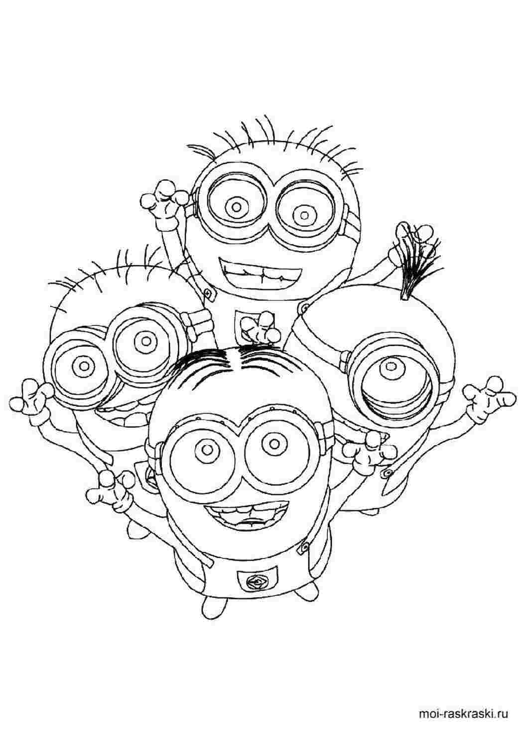 Раскраска Миньоны