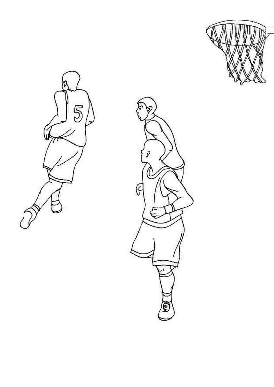 Рисунок баскетболиста в движении