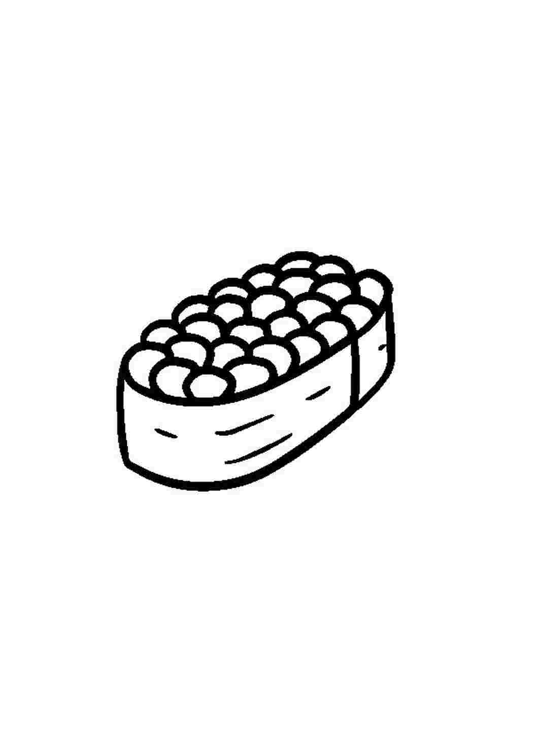 Раскраска суши роллы