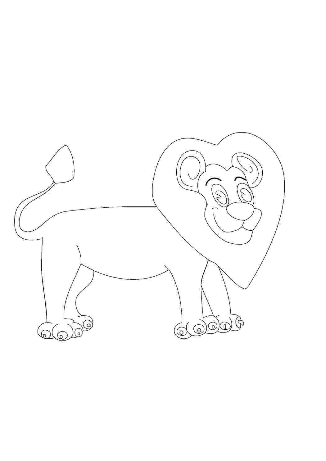 Раскраска Лев