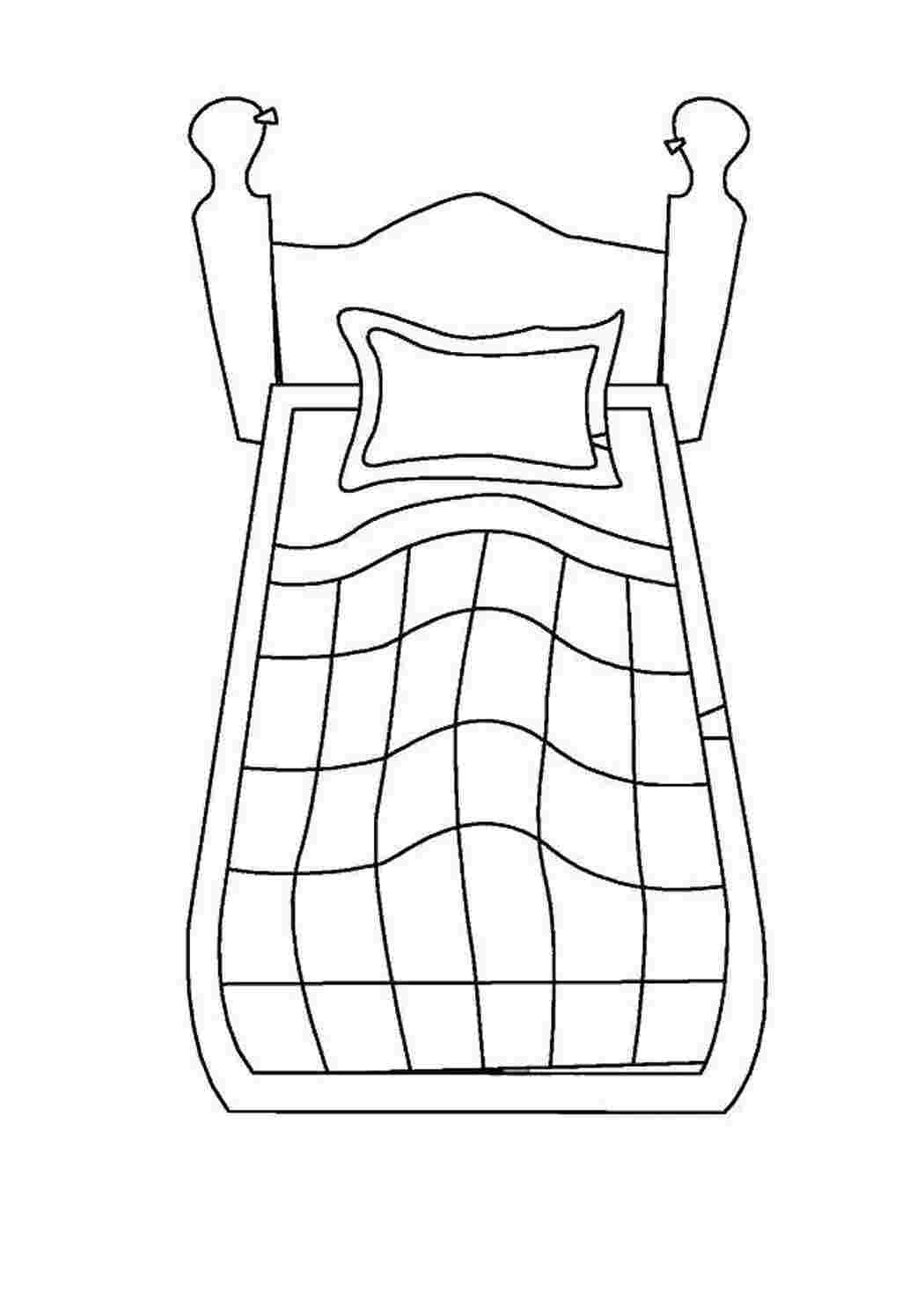 Раскраска Кроватка
