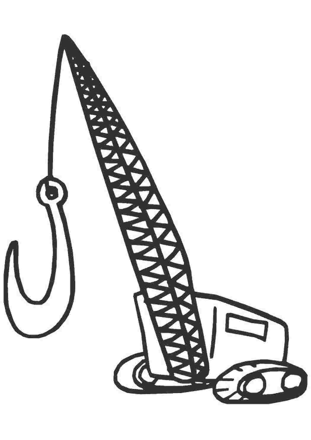 Раскраска Мощный кран