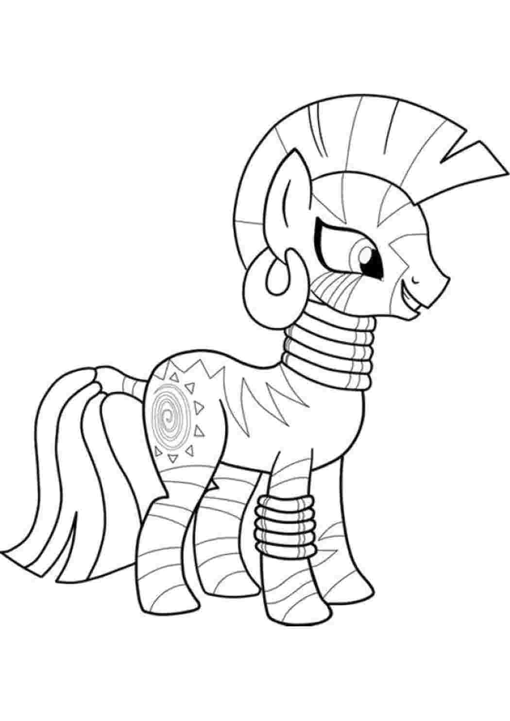 Раскраска Пони