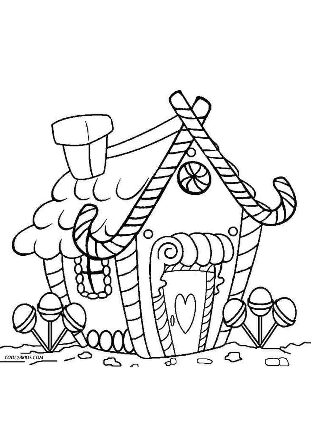 Сказочный домик раскраска