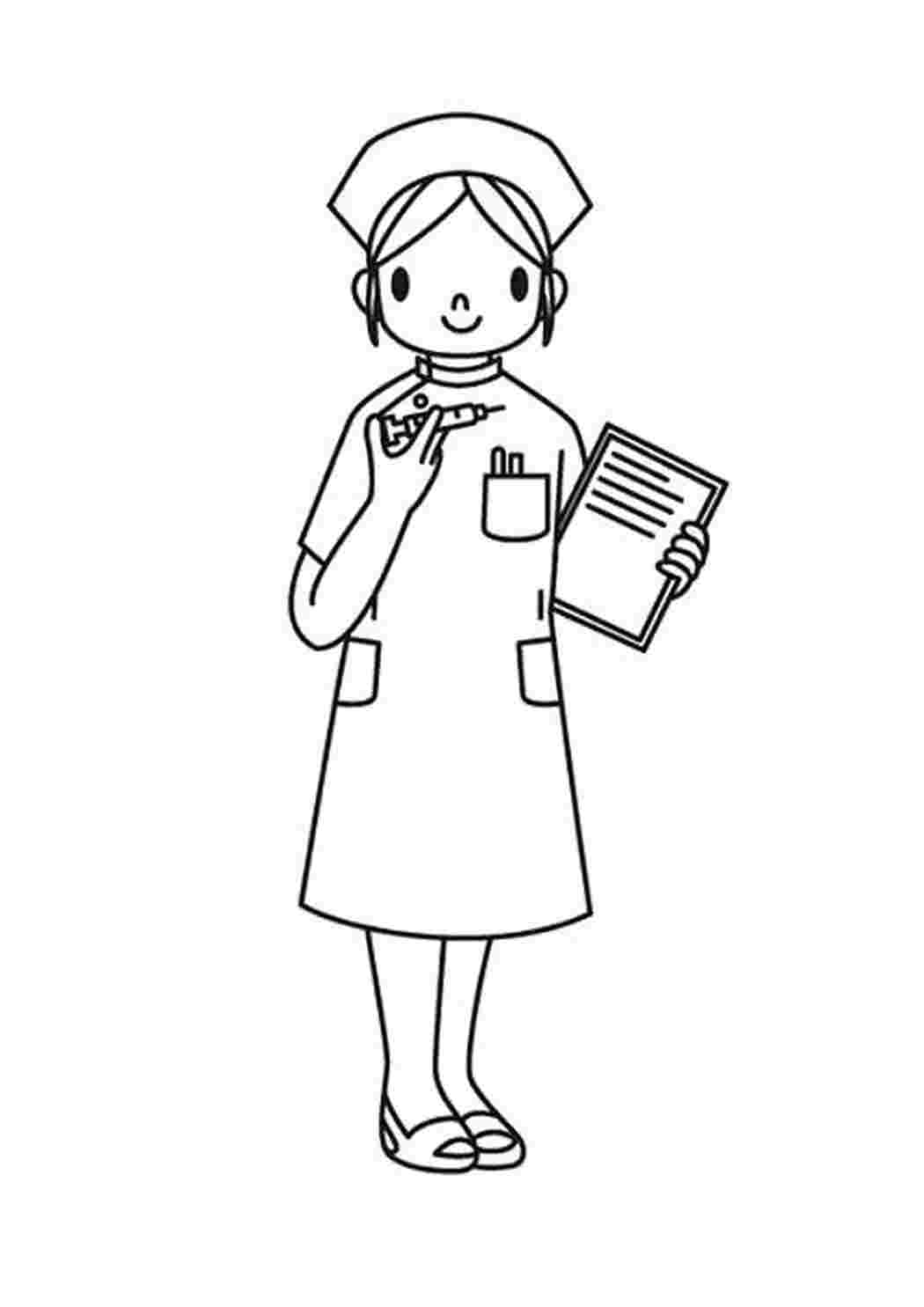 Раскраска Медсестра