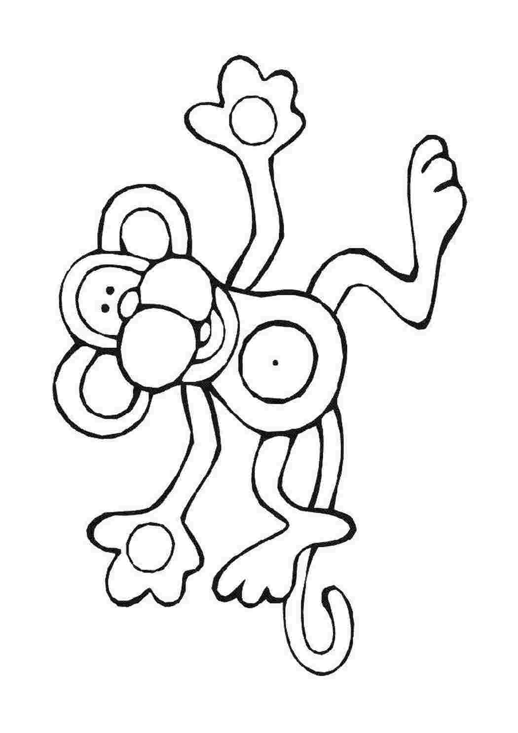 Раскраска Обезьяна