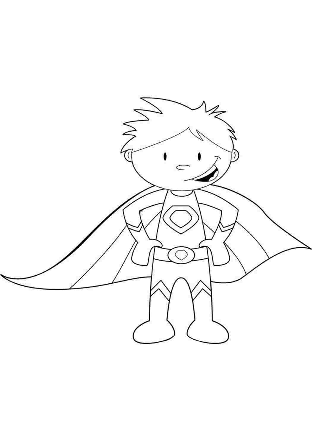 Раскраска для мальчиков Супергерой