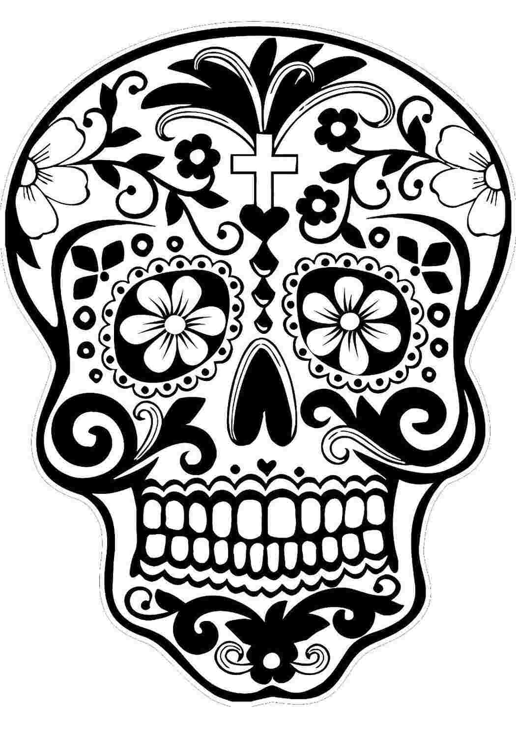 Раскраска Череп