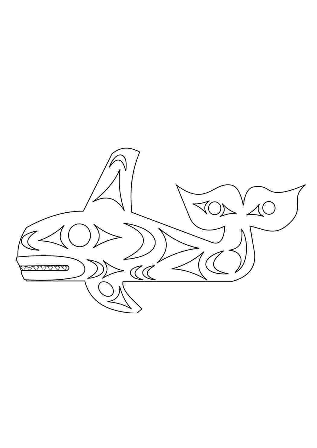 Раскраска кит