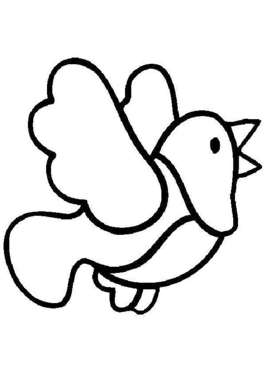 Раскраска Птичка