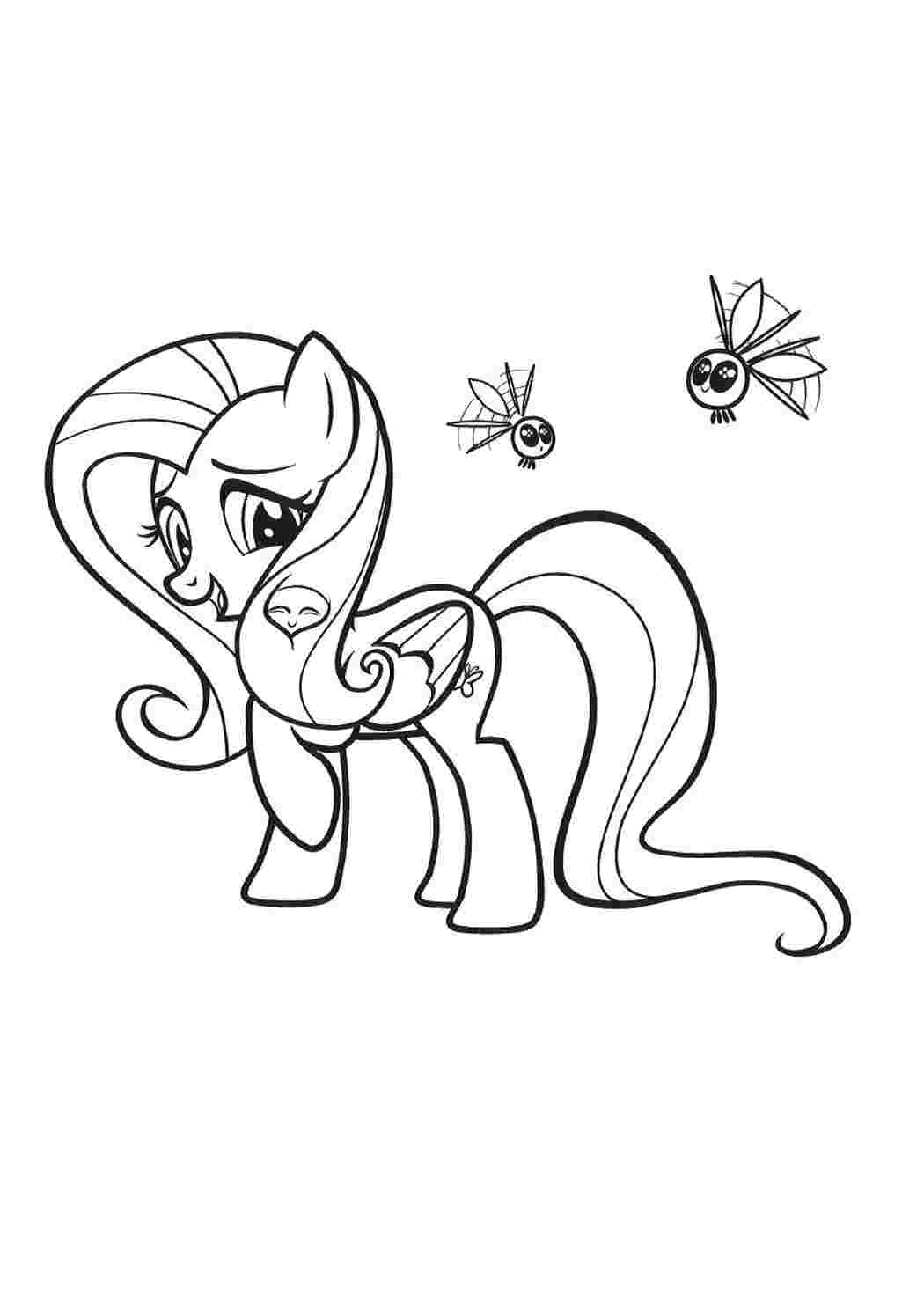 Раскраска пони не любит комаров