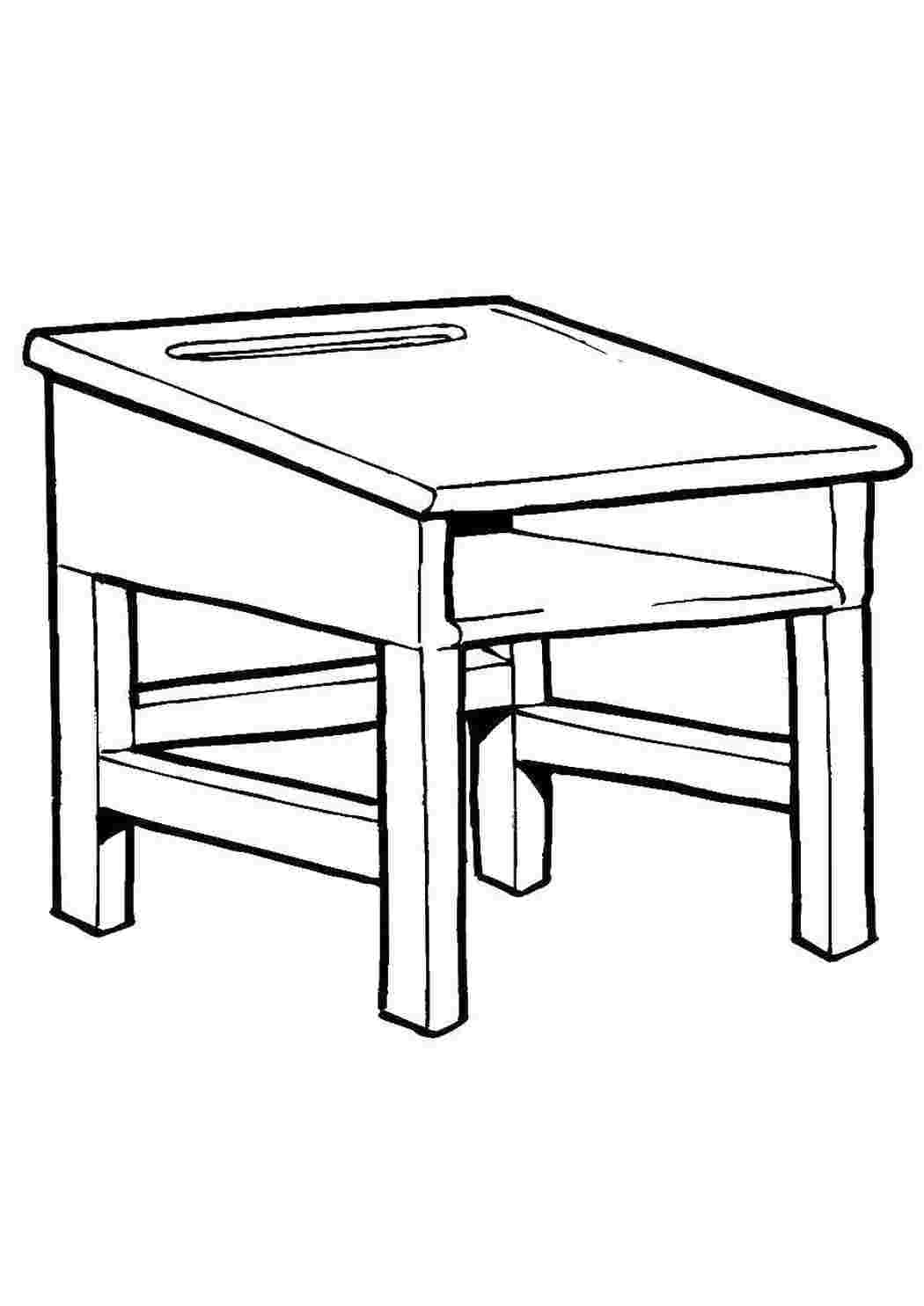 Раскраска Парта