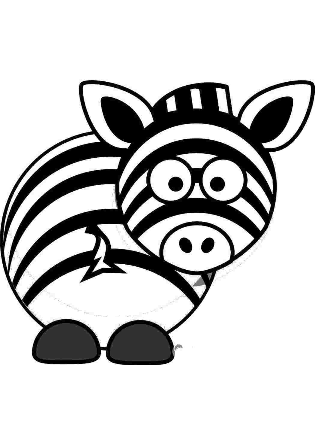 Раскраска Зебра