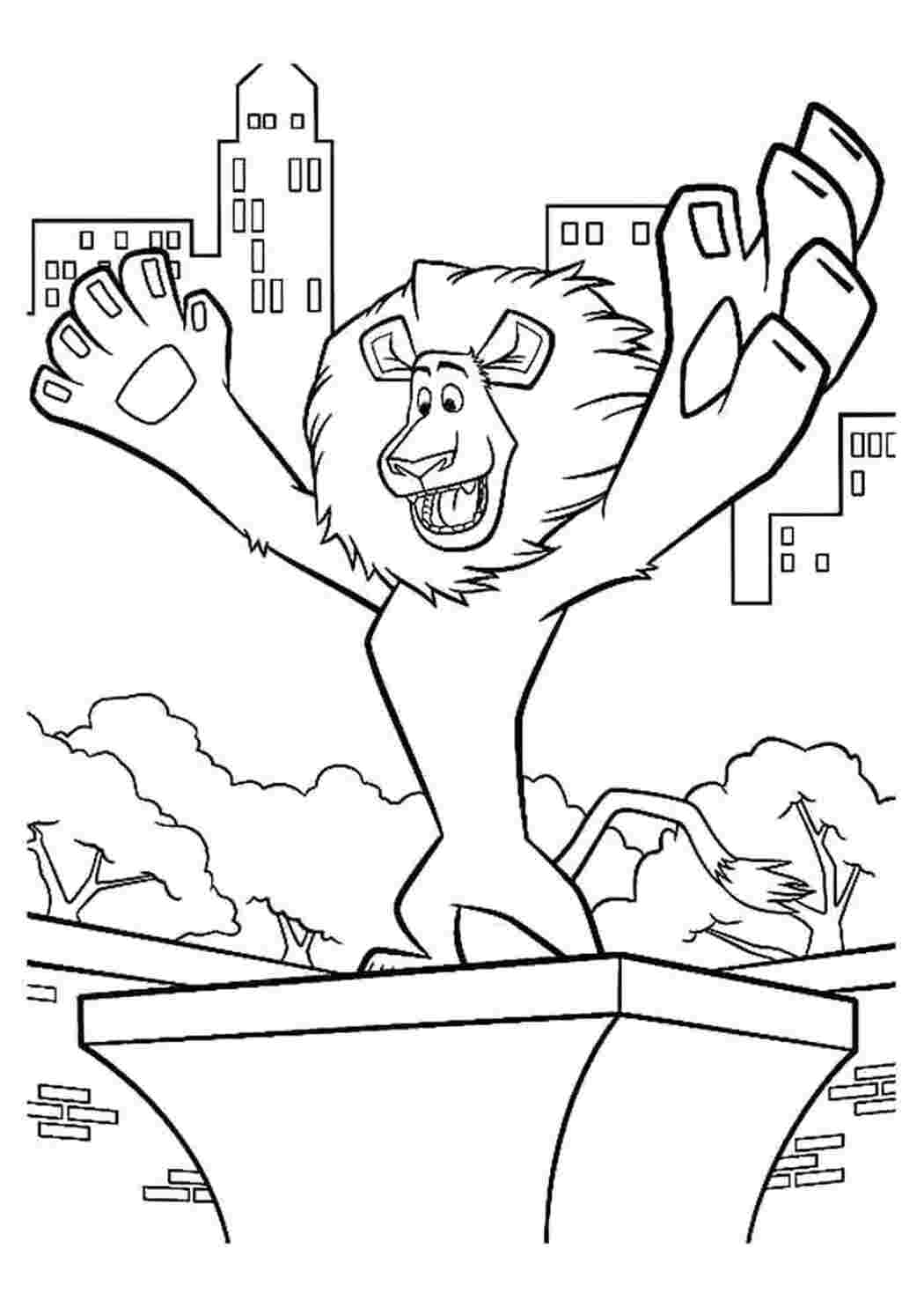 Раскраска Лев