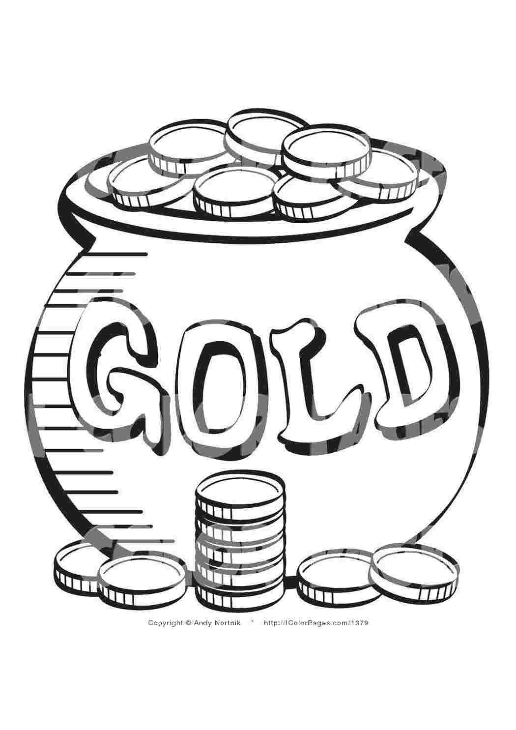 Раскраска Золото