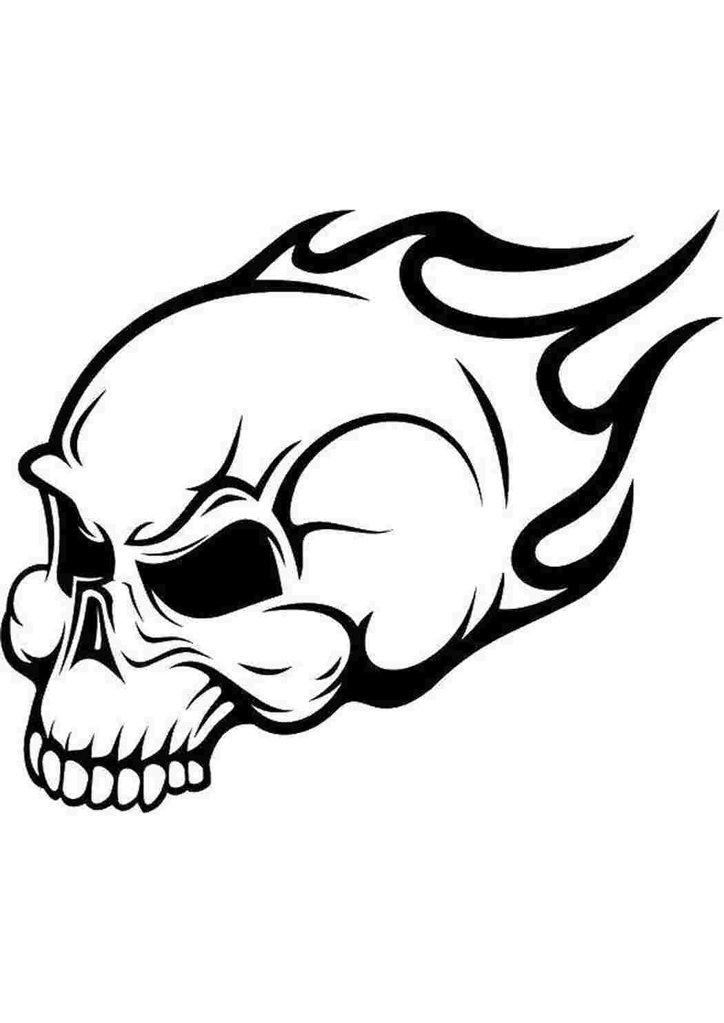 Раскраска Огненный череп