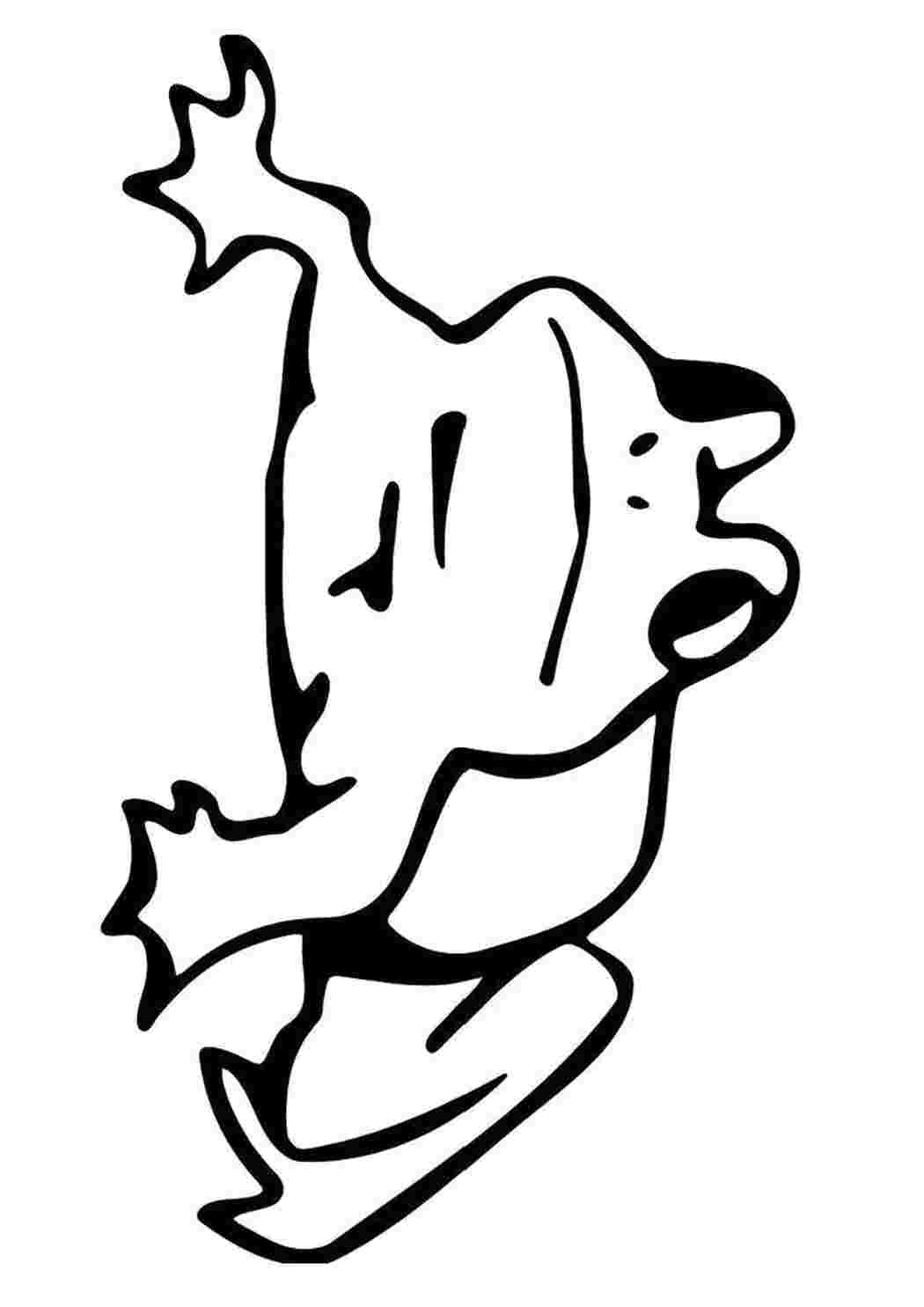 Раскраска  Задумчивая лягушка