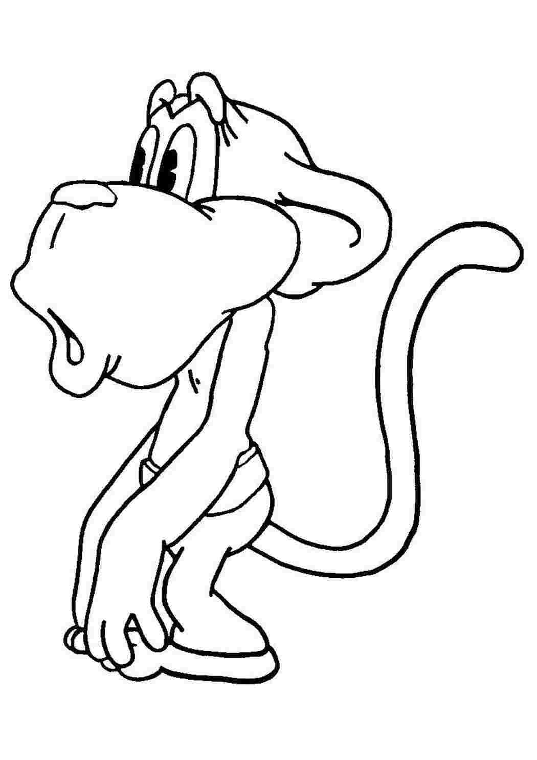 Раскраска Обезьяна