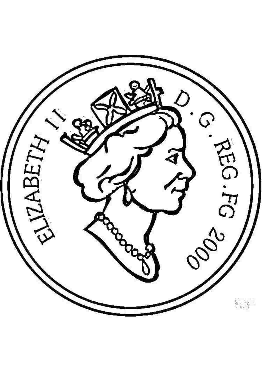 Елизавета Королева Великобритании портрет разукрашки