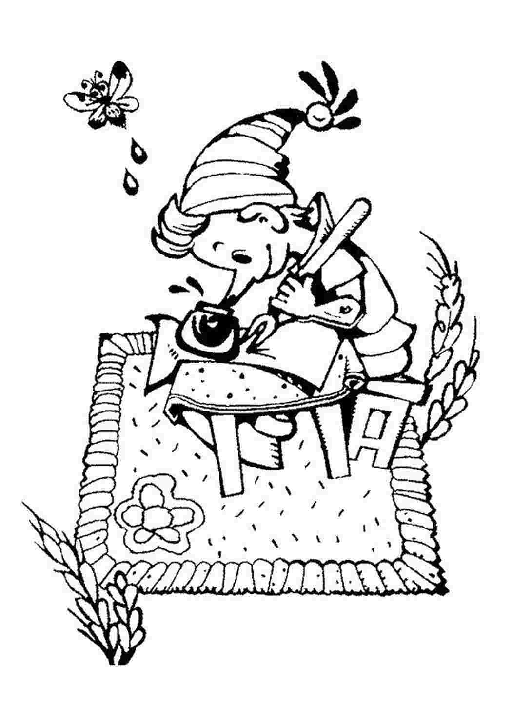 Раскраска Буратино