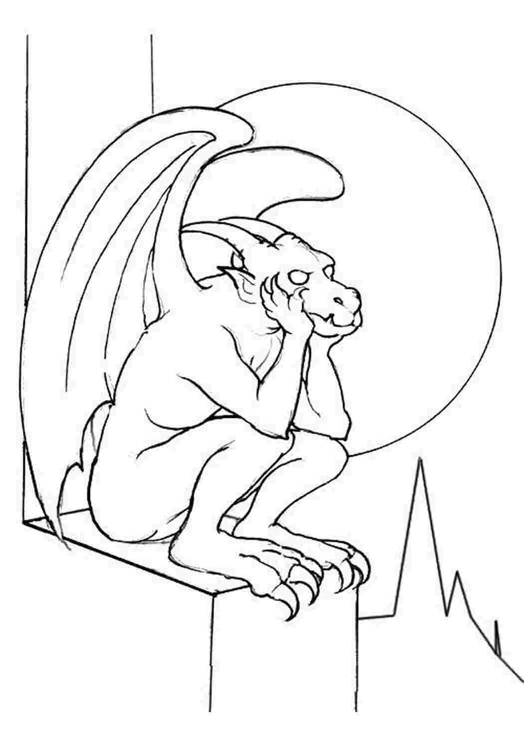 Раскраска Горгулья