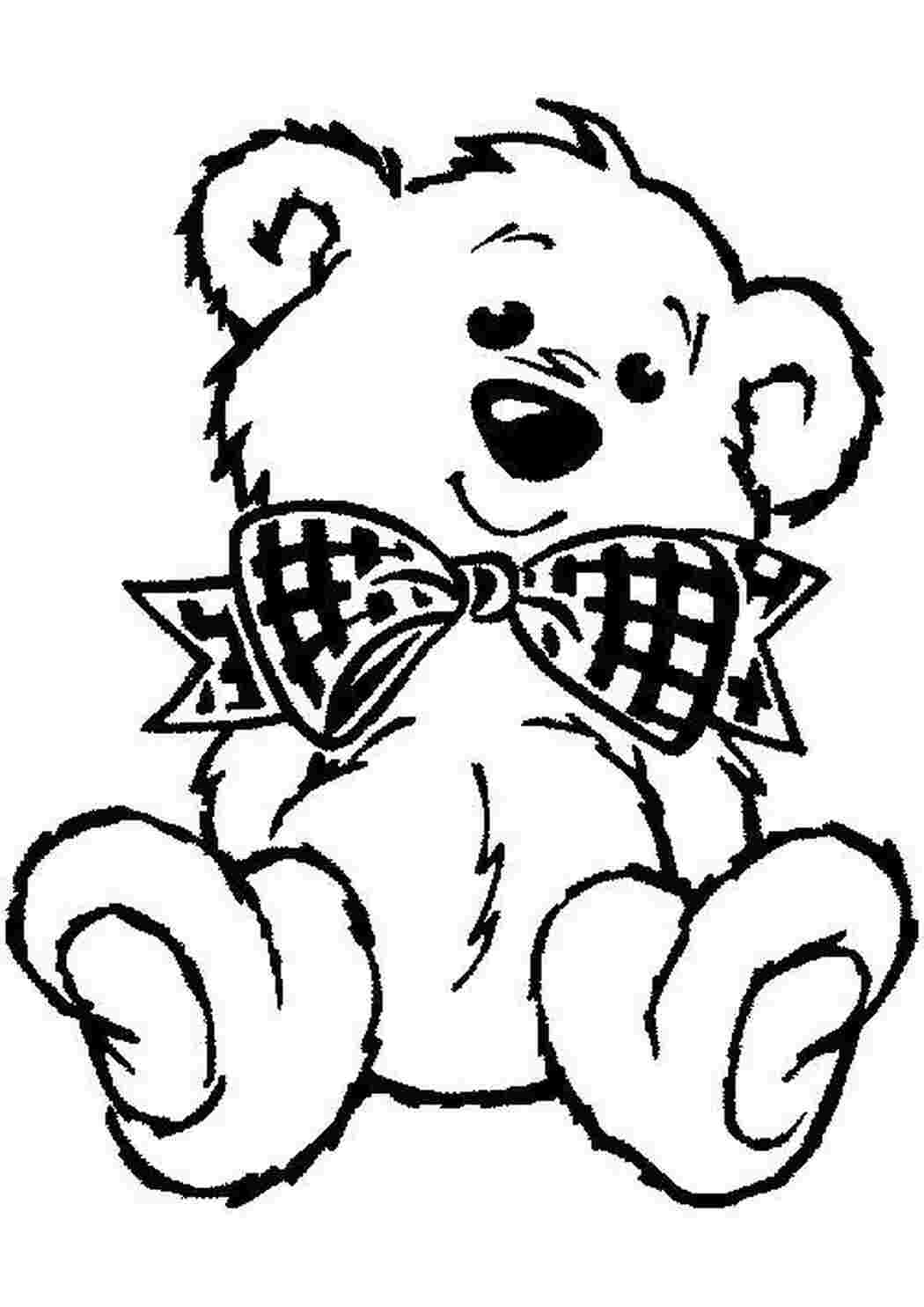 Раскраска Игрушечный мишка