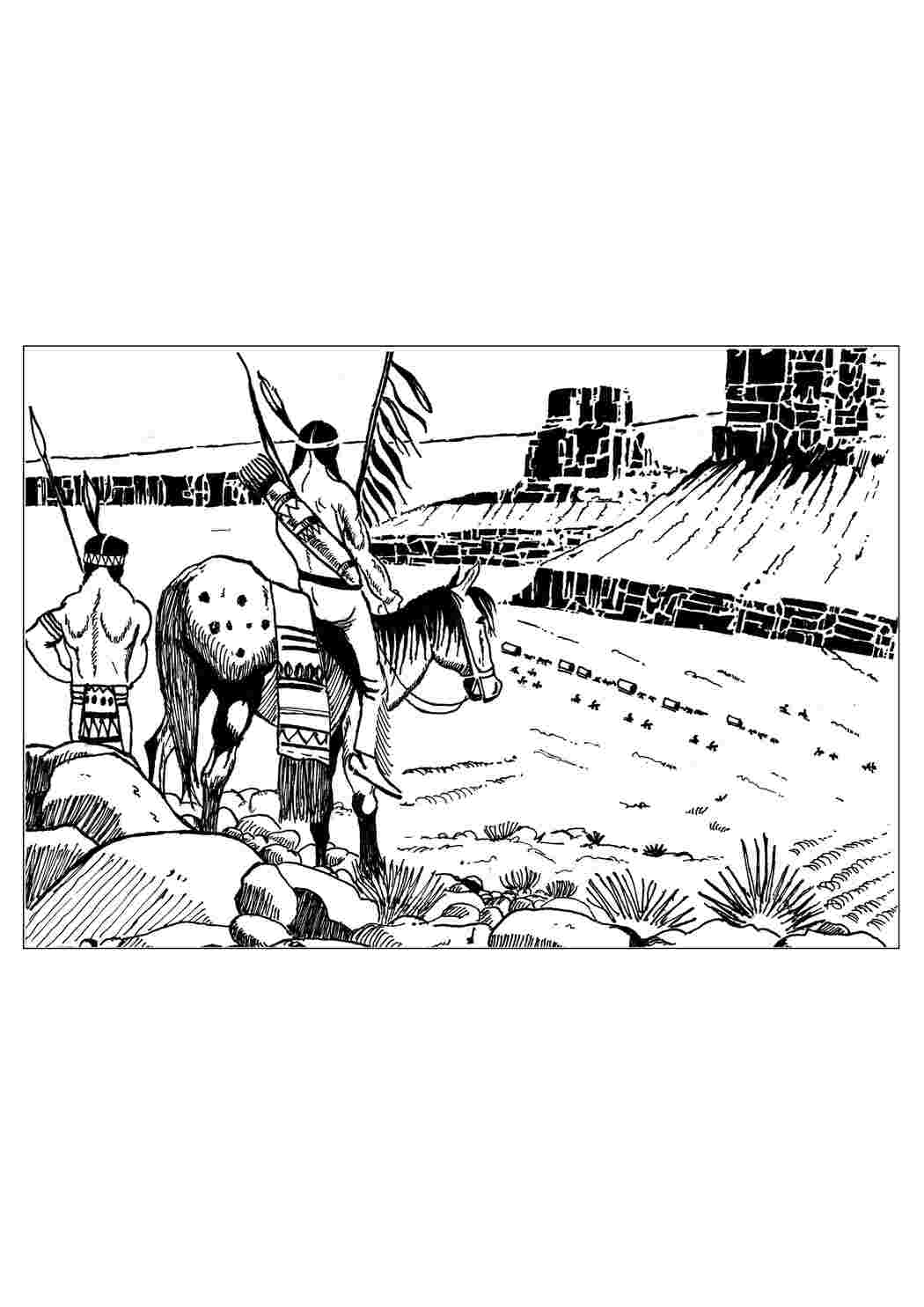 Раскраска Индейцы