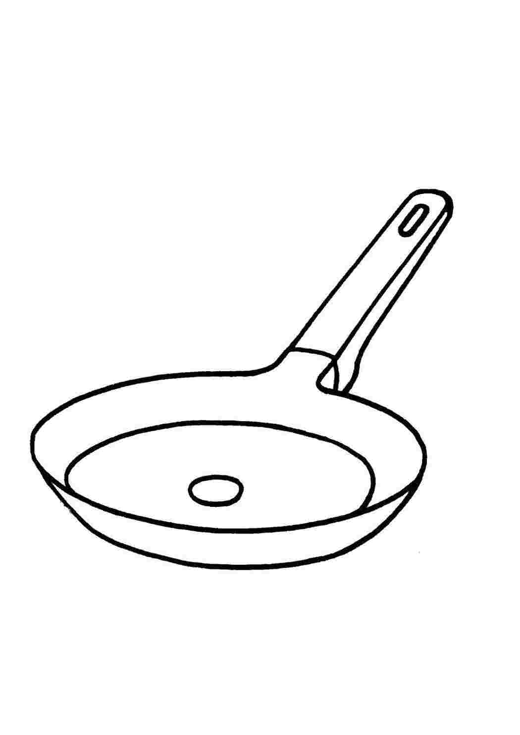 Раскраска Сковорода